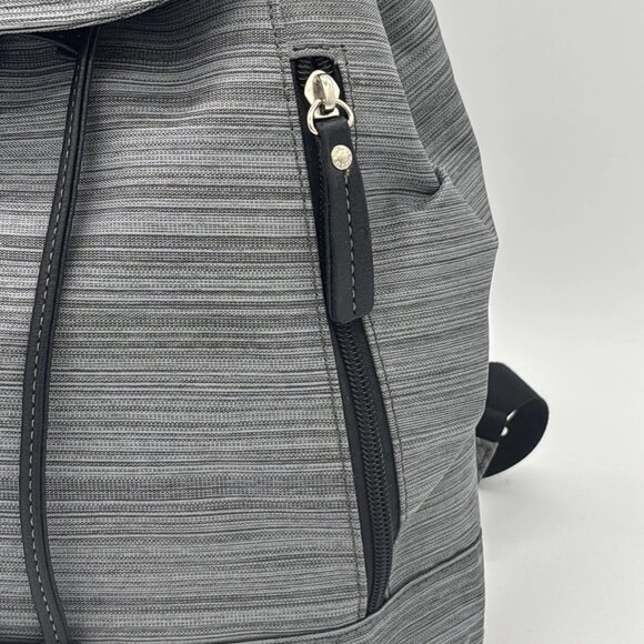 Roots 73 Ladies Gray Mini Backpack Bag Style R4820N Black Shoulder Straps - Picture 6 of 16